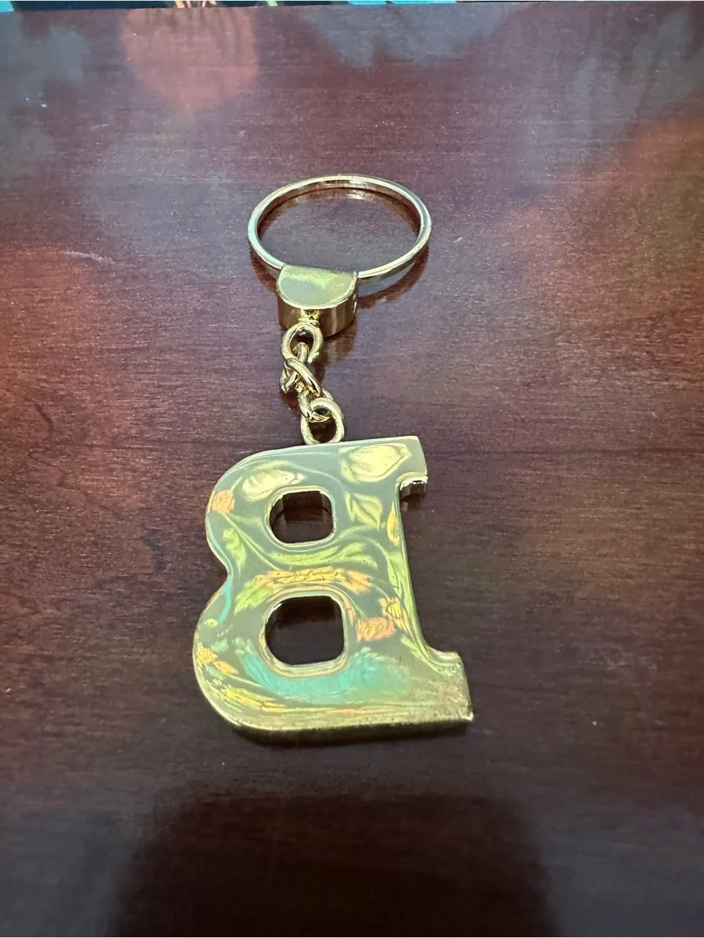 Vintage Bally Gold-Plated “B” Logo Keychain Late 1990s Logo Made in Italy